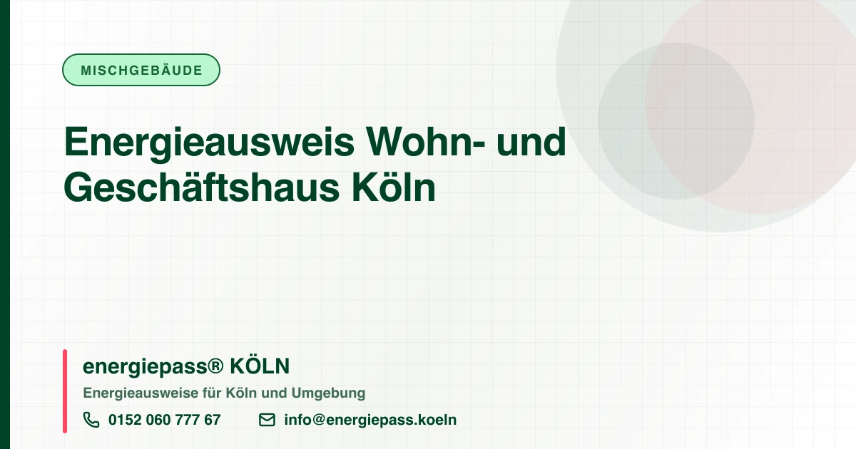 Energieausweis Wohn- und Geschäftshaus Köln, energiepass® KÖLN