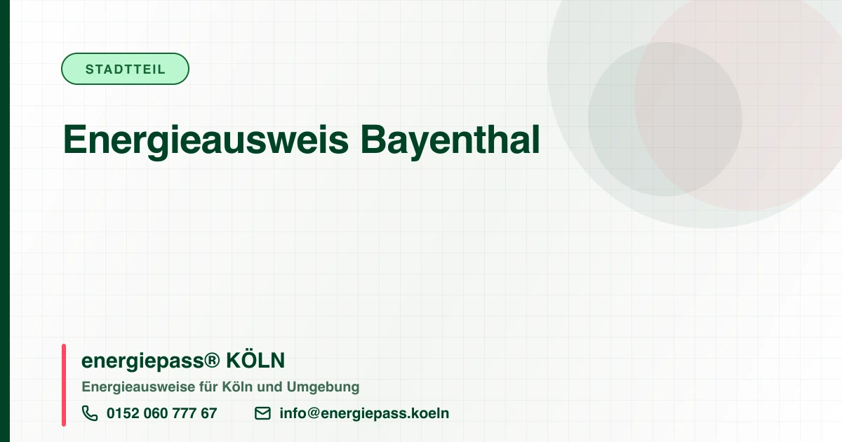 Energieausweis Bayenthal, energiepass® KÖLN