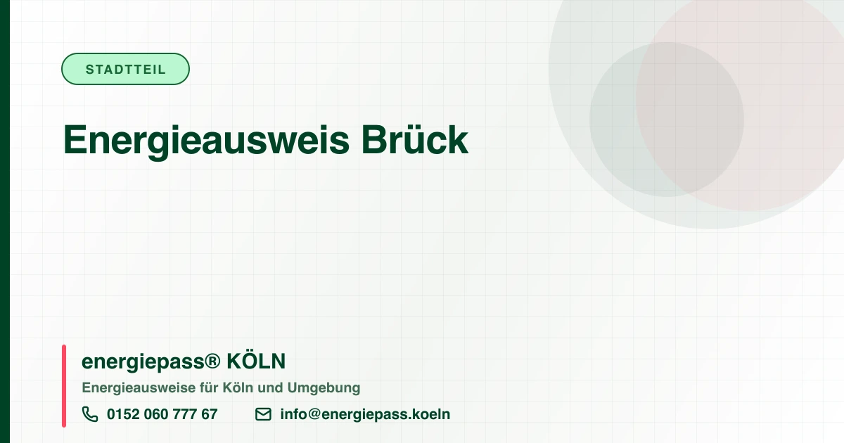 Energieausweis Brück, energiepass® KÖLN