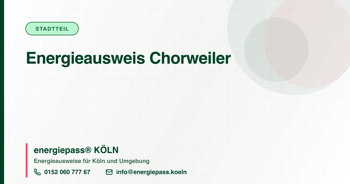 Energieausweis Chorweiler, energiepass® KÖLN