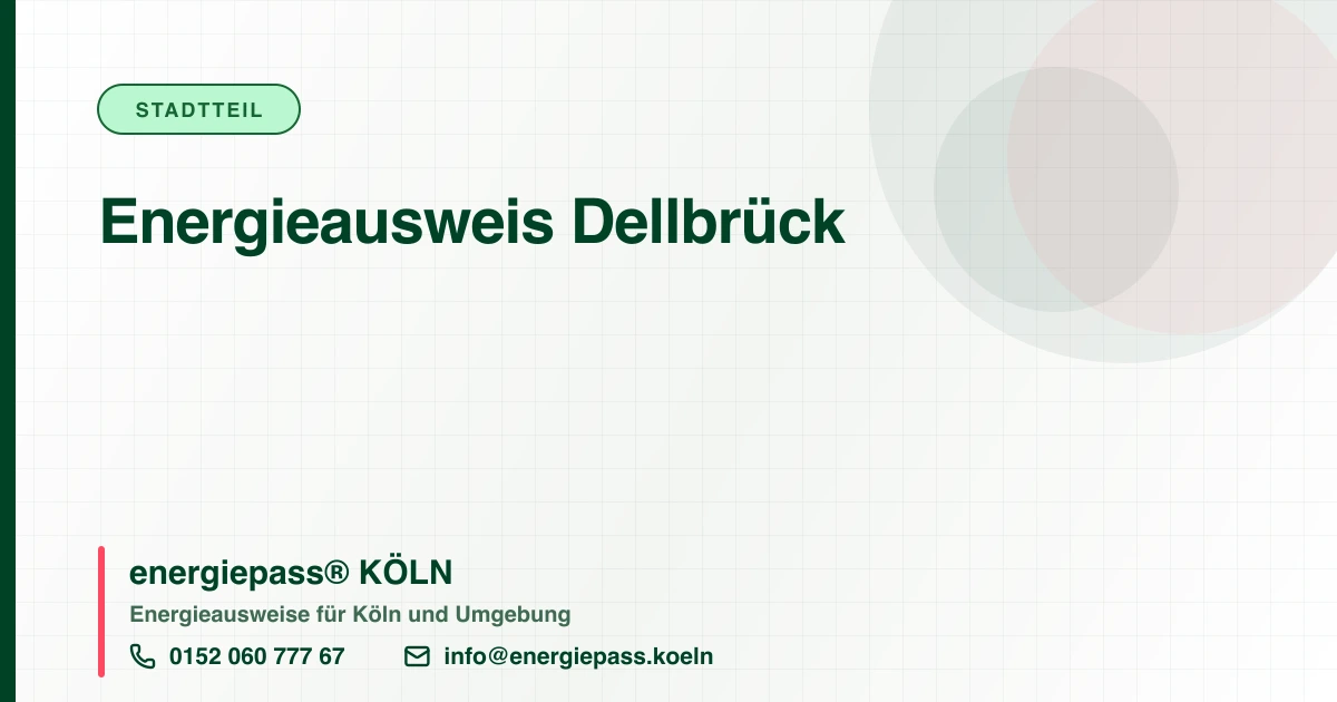 Energieausweis Dellbrück, energiepass® KÖLN