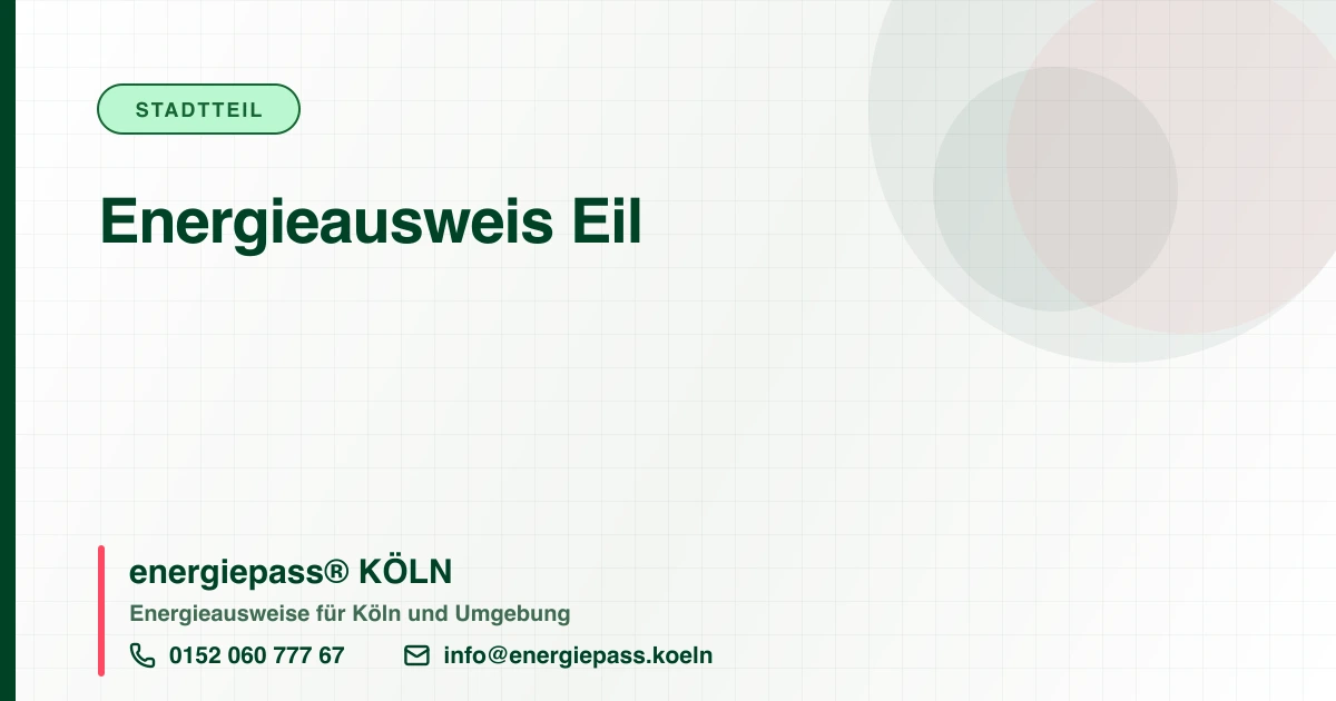 Energieausweis Eil, energiepass® KÖLN