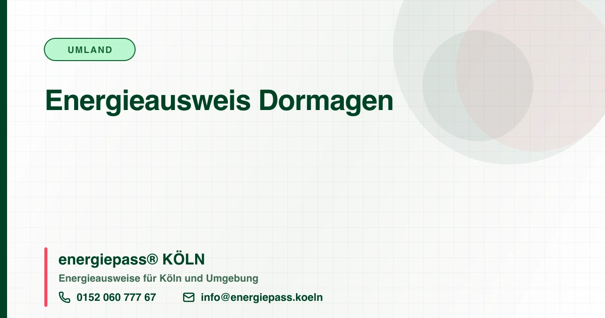 Energieausweis Dormagen, energiepass® KÖLN