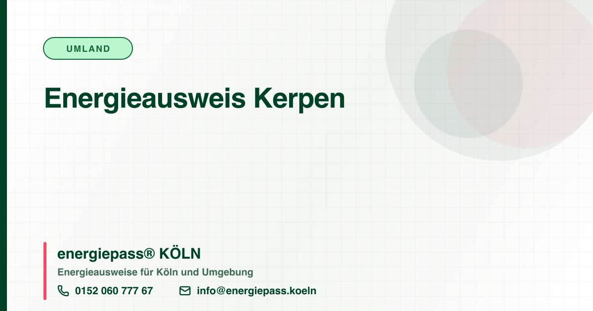 Energieausweis Kerpen, energiepass® KÖLN