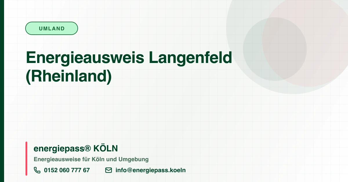 Energieausweis Langenfeld (Rheinland), energiepass® KÖLN