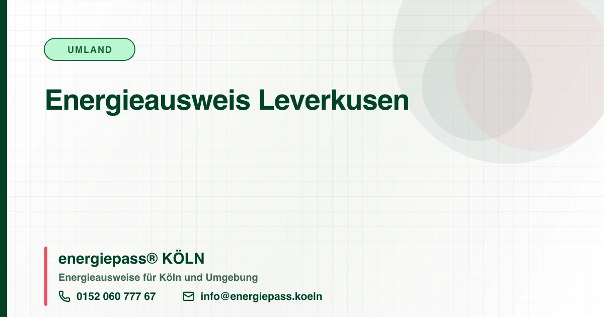 Energieausweis Leverkusen, energiepass® KÖLN