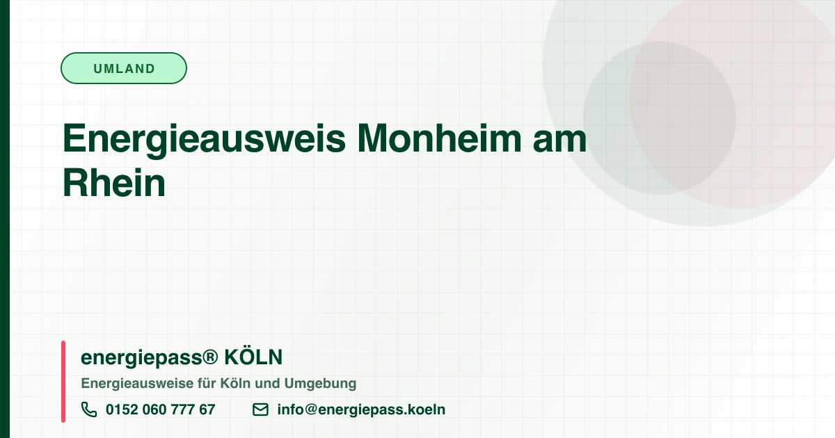 Energieausweis Monheim am Rhein, energiepass® KÖLN