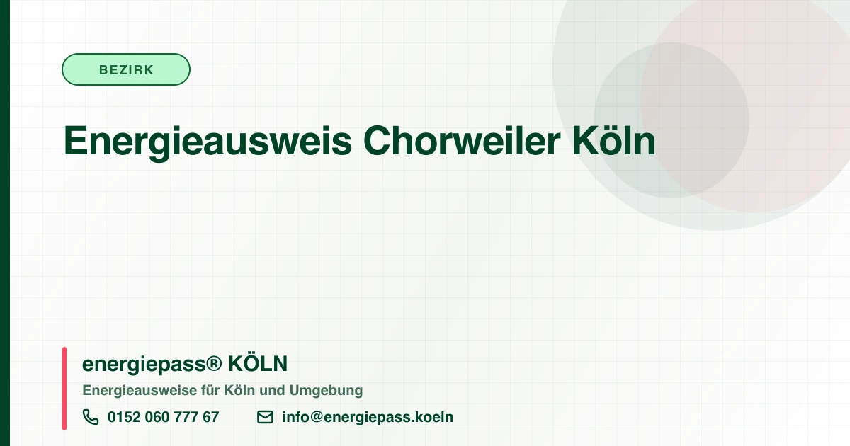 Energieausweis Chorweiler Köln, energiepass® KÖLN