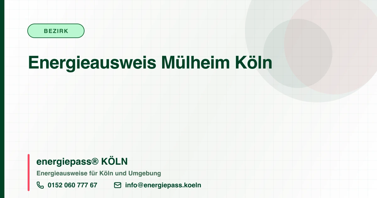 Energieausweis Mülheim Köln, energiepass® KÖLN
