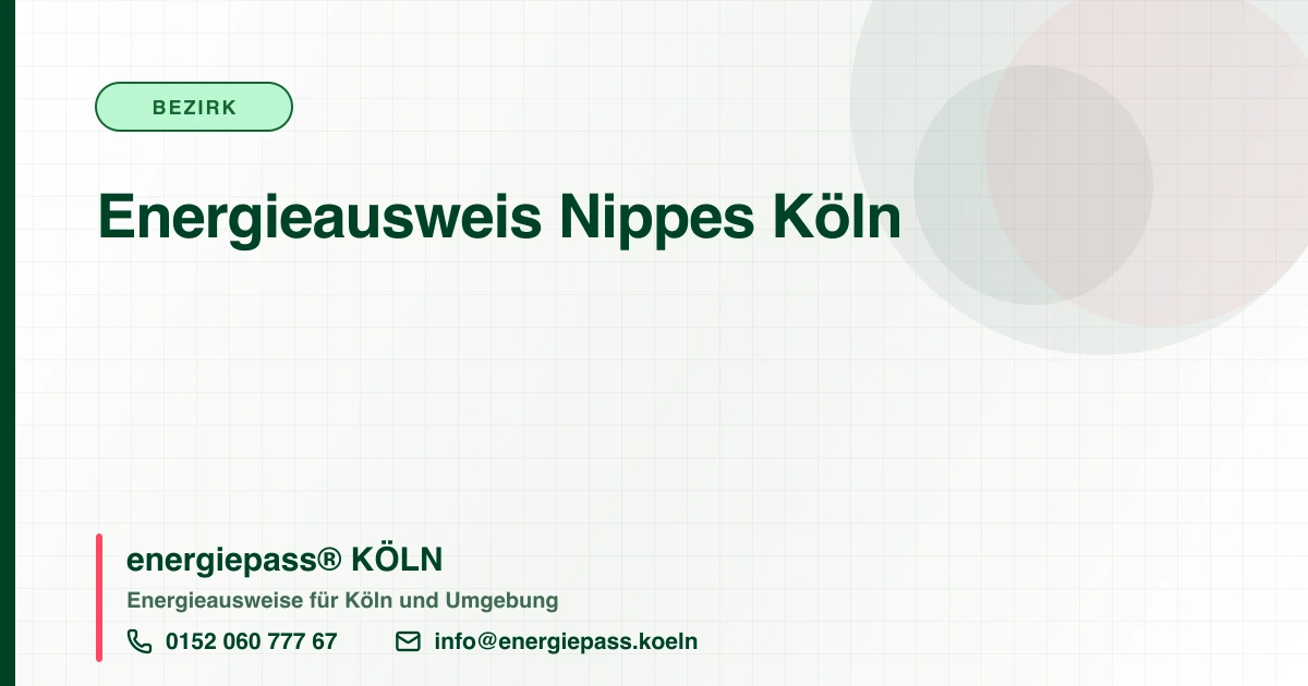 Energieausweis Nippes Köln, energiepass® KÖLN