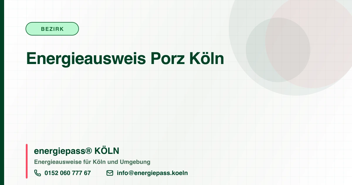 Energieausweis Porz Köln, energiepass® KÖLN