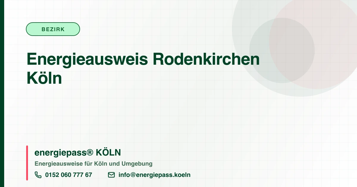 Energieausweis Rodenkirchen Köln, energiepass® KÖLN
