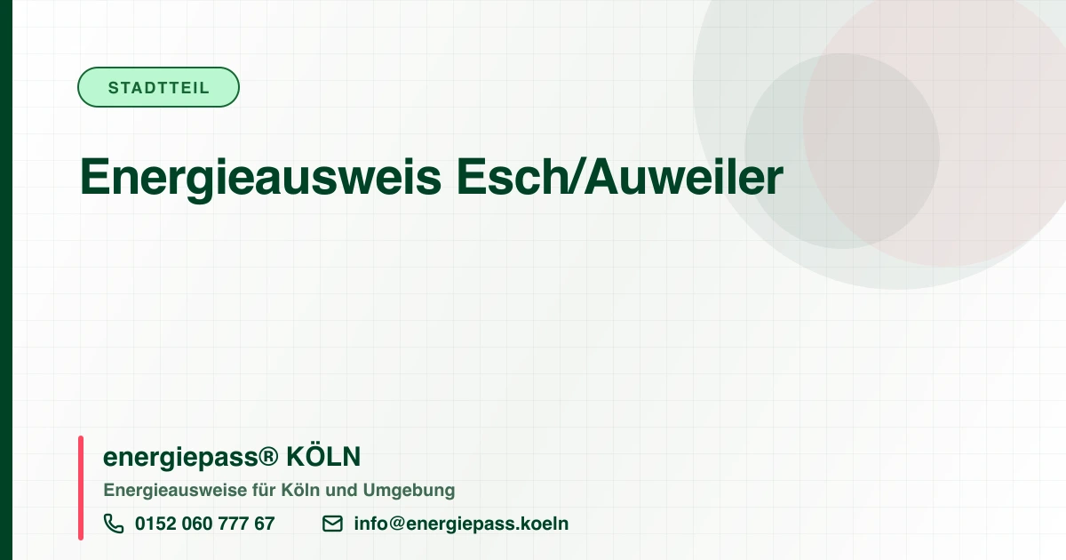 Energieausweis Esch/Auweiler, energiepass® KÖLN