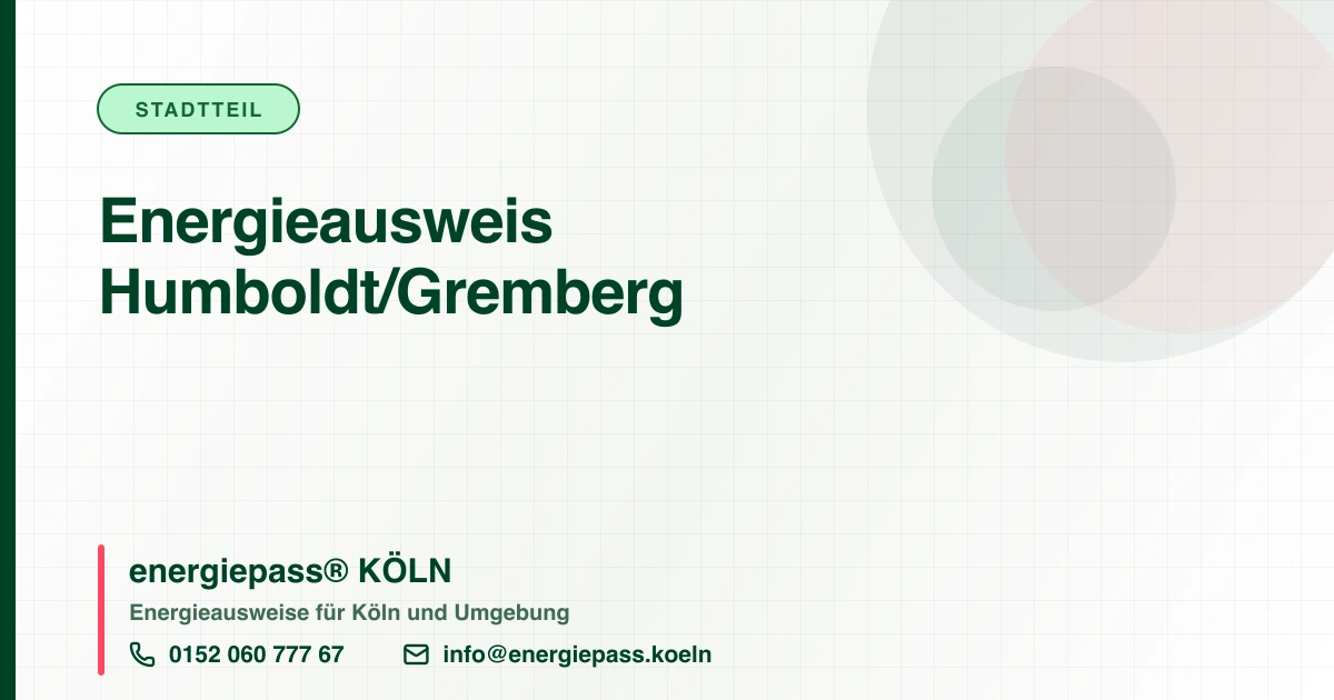 Energieausweis Humboldt/Gremberg, energiepass® KÖLN