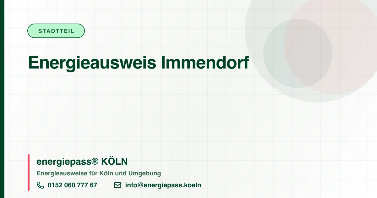 Energieausweis Immendorf, energiepass® KÖLN