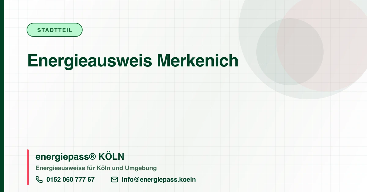 Energieausweis Merkenich, energiepass® KÖLN