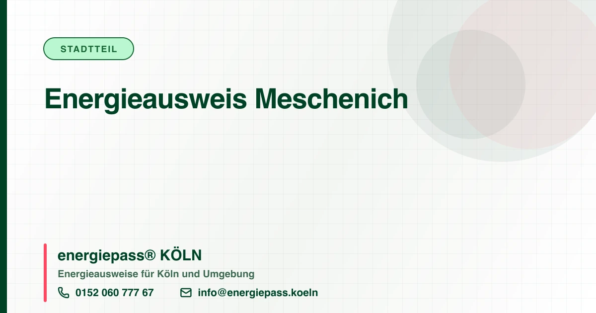 Energieausweis Meschenich, energiepass® KÖLN
