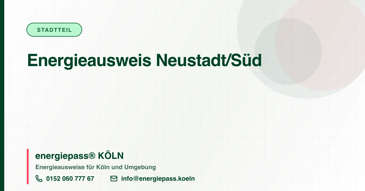Energieausweis Neustadt/Süd, energiepass® KÖLN