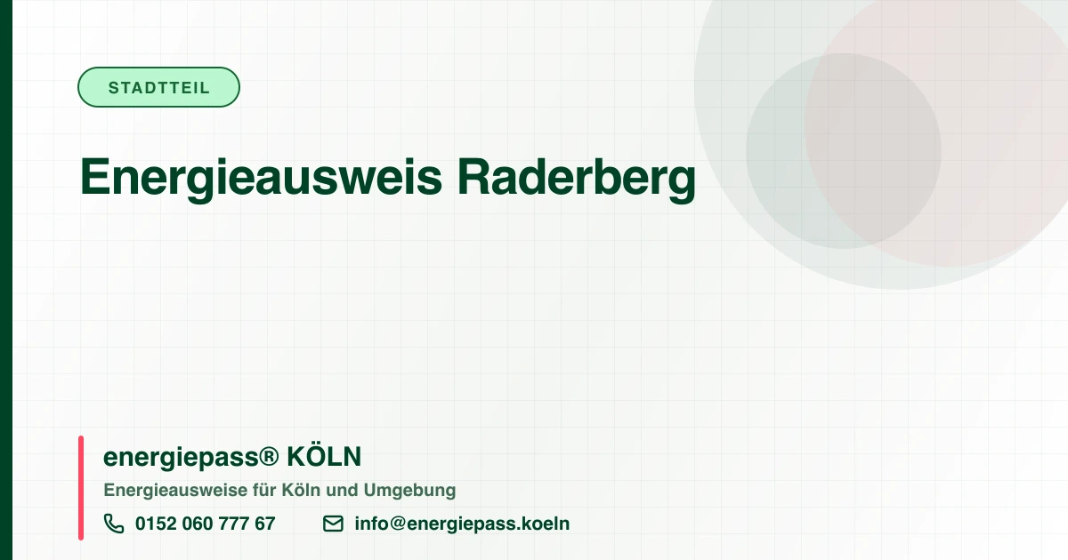 Energieausweis Raderberg, energiepass® KÖLN