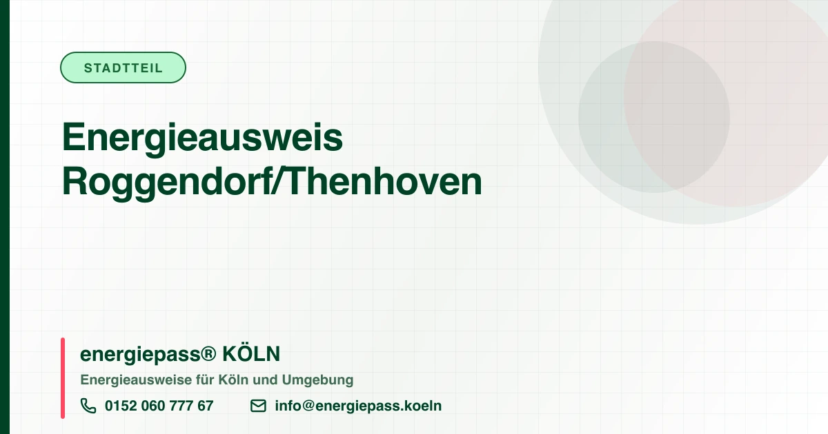 Energieausweis Roggendorf/Thenhoven, energiepass® KÖLN