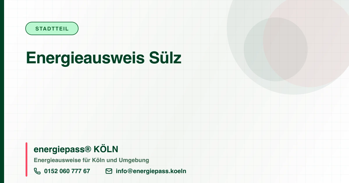 Energieausweis Sülz, energiepass® KÖLN