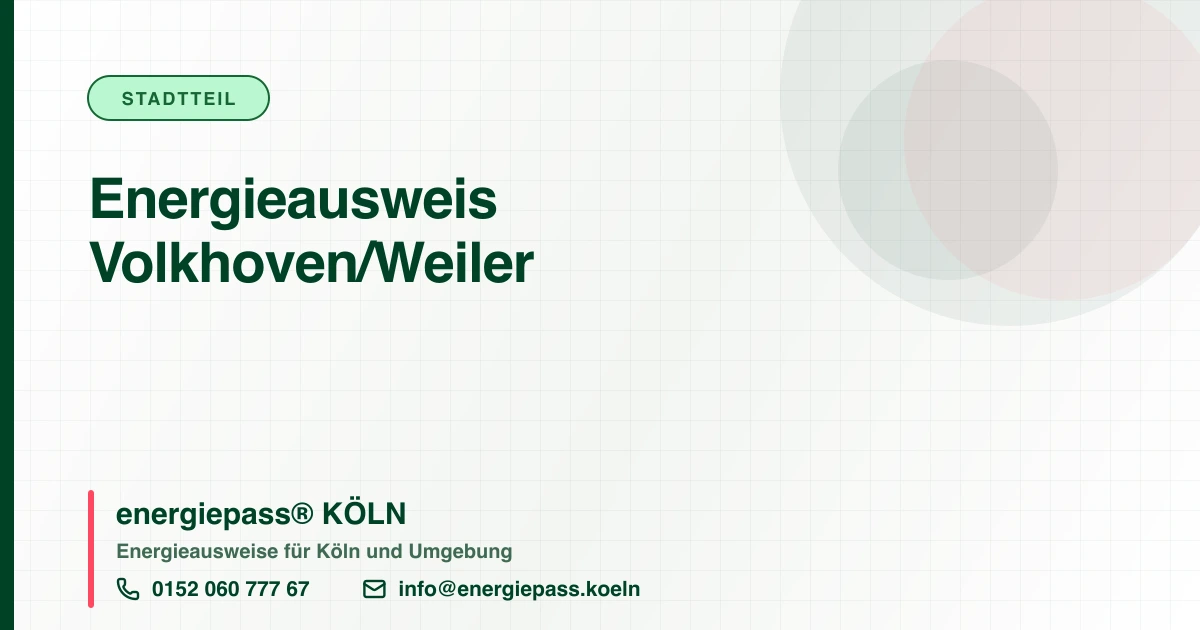Energieausweis Volkhoven/Weiler, energiepass® KÖLN